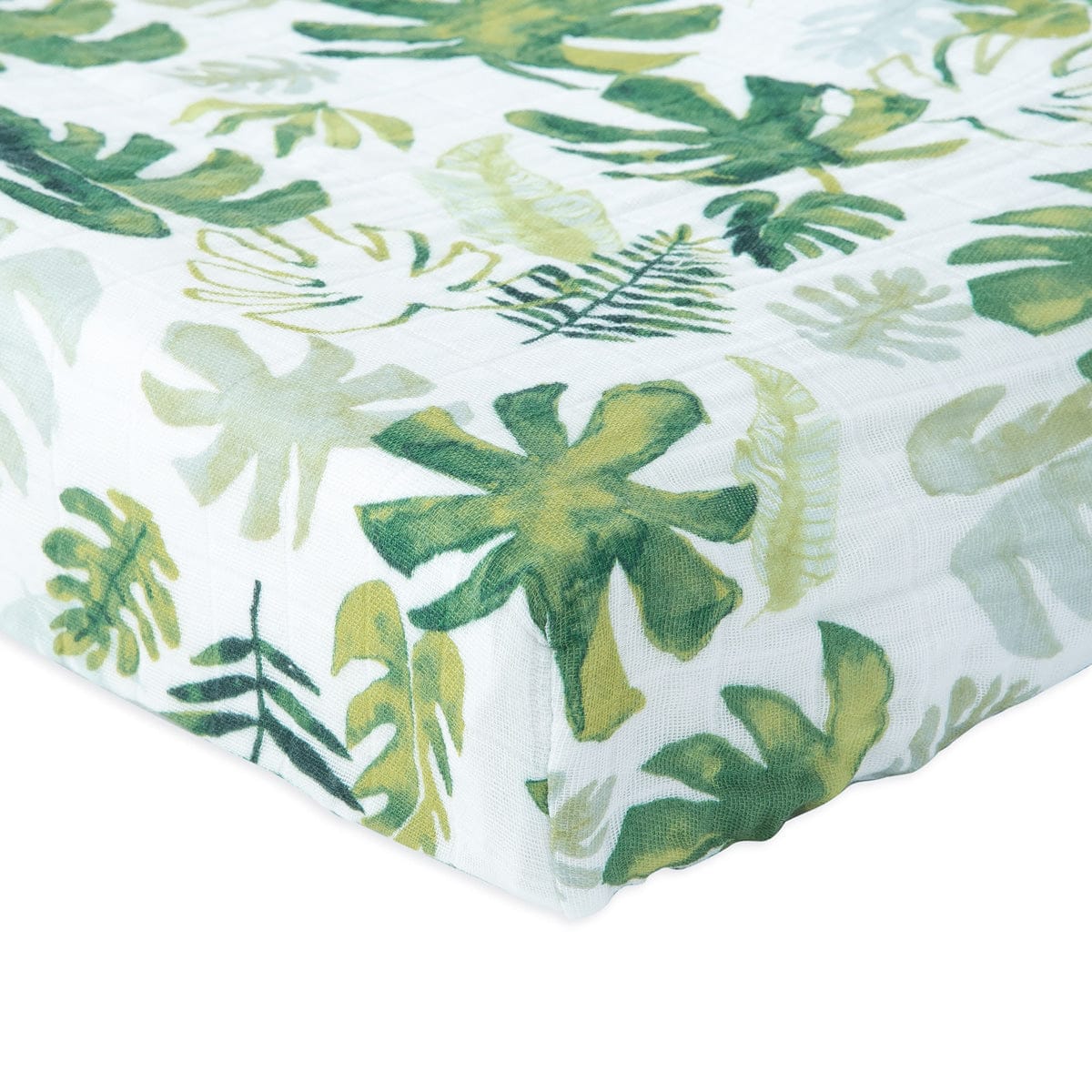 Little Unicorn Cotton Muslin Changing Pad Cover - Tropical Leaf - UN0519
