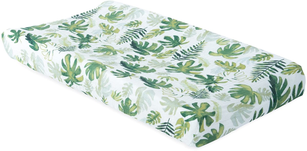 Little Unicorn Cotton Muslin Changing Pad Cover - Tropical Leaf - UN0519