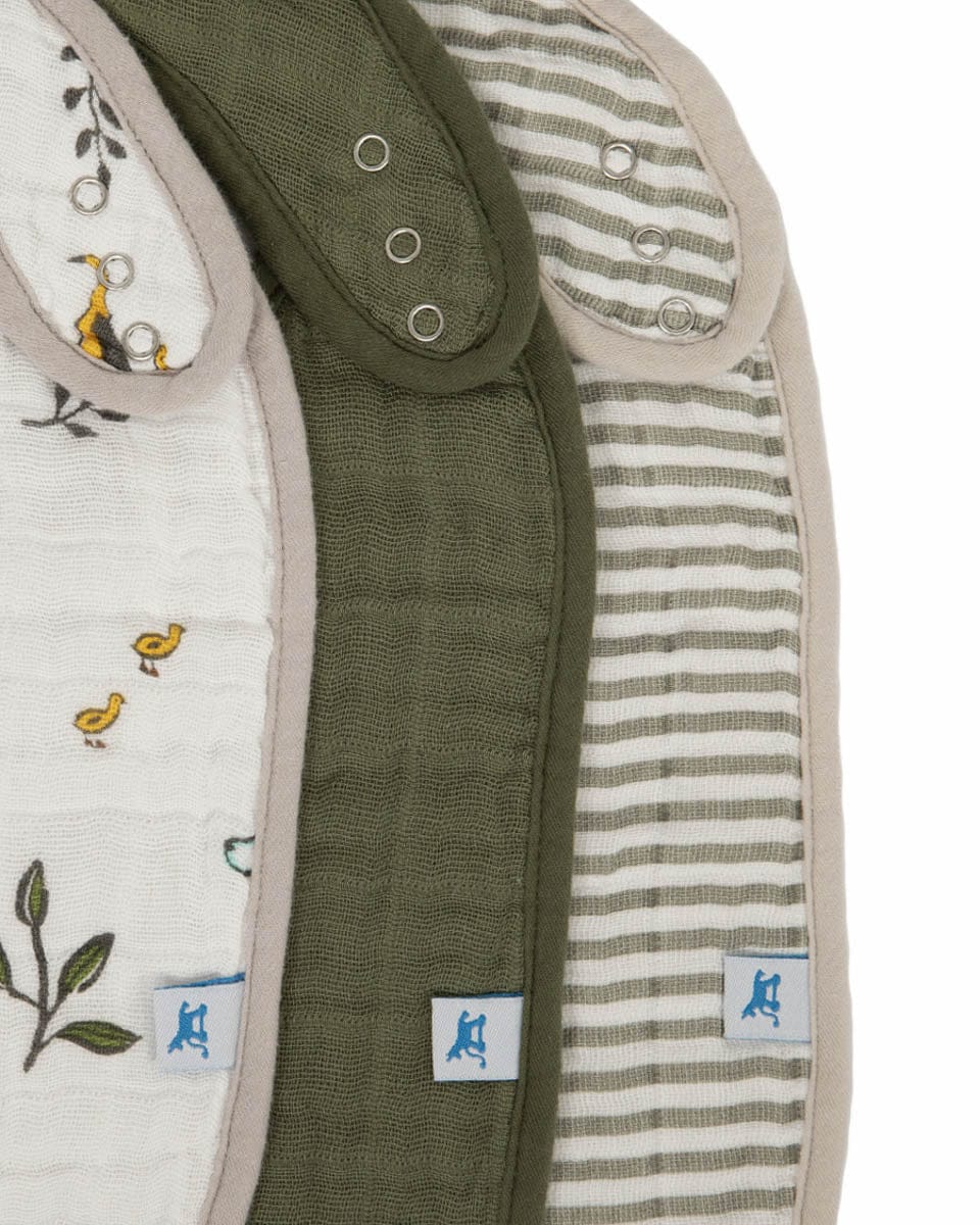 Little Unicorn Cotton Muslin Classic Bib 3 Pack - Forest Friends - UF0022