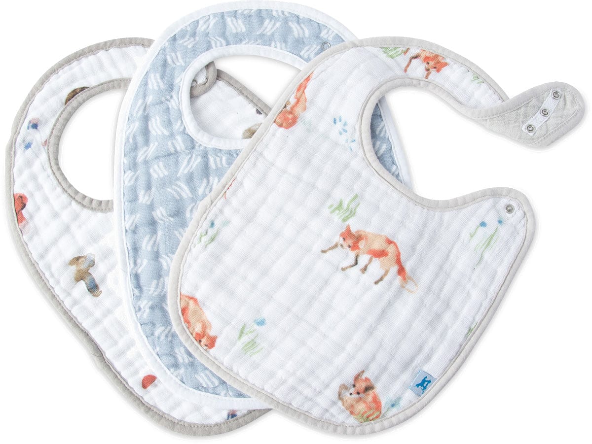 Little Unicorn Cotton Classic Bib 3-Pack - Fox - UF0018