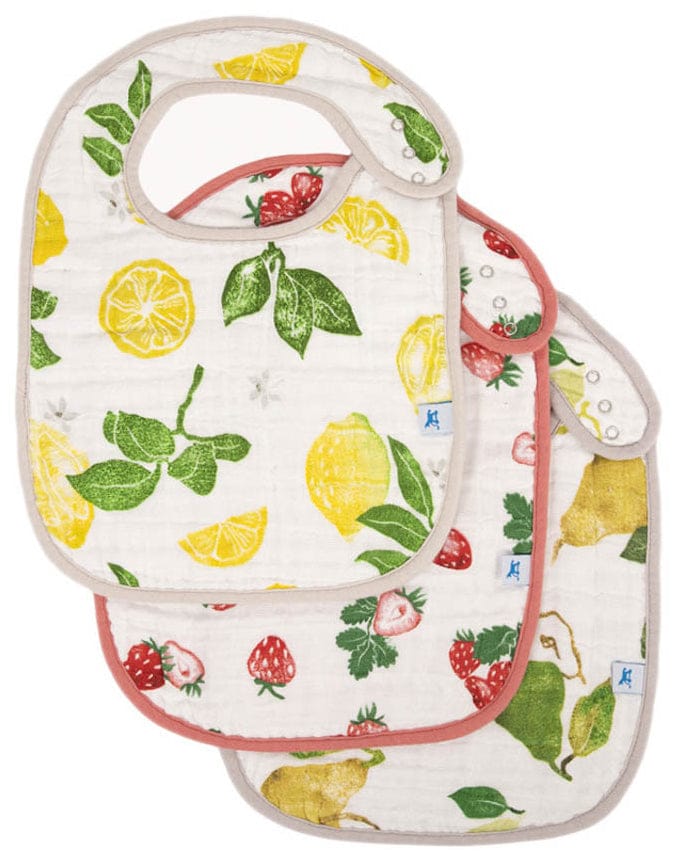 Little Unicorn Cotton Muslin Classic Bib 3 Pack - Fruit Stand - UF0024