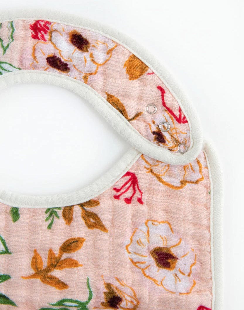 Little Unicorn Cotton Muslin Classic Bib, 3 Pack - Vintage Floral - UF0029