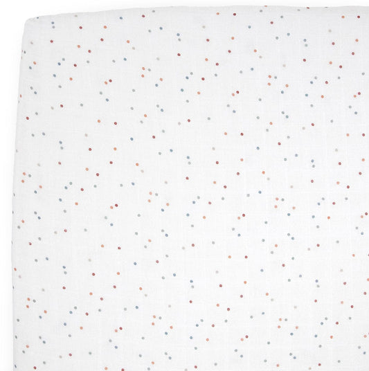 Little Unicorn Cotton Muslin Crib Sheet - Dots - UN0083