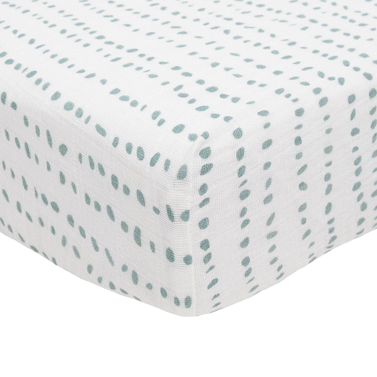 Little Unicorn Cotton Muslin Crib Sheet - Stone Stripe - UN0089