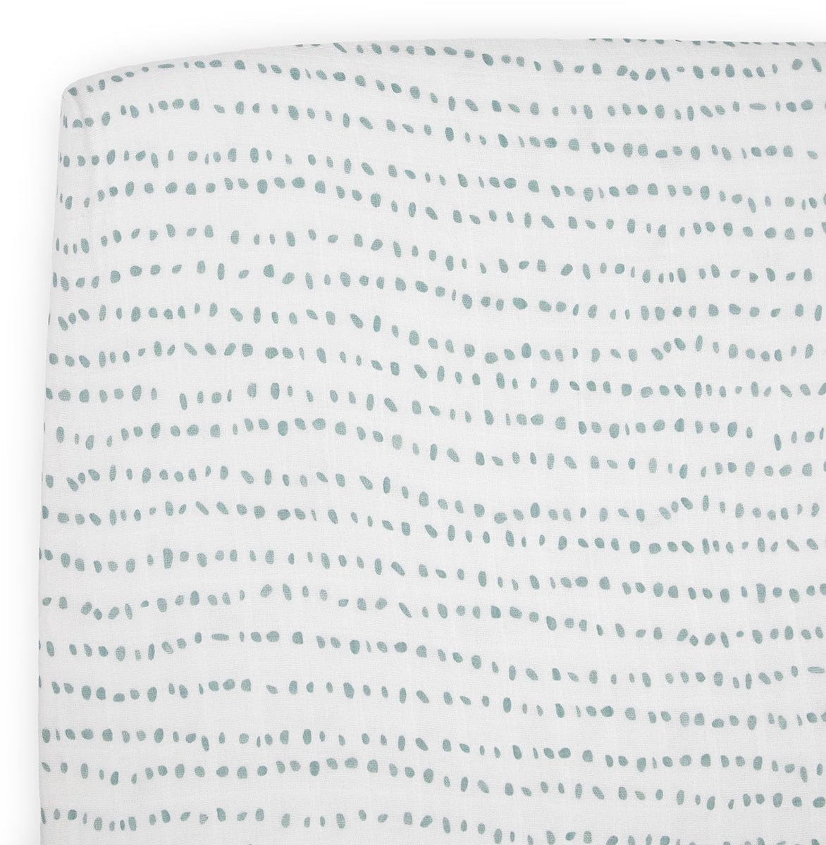 Little Unicorn Cotton Muslin Crib Sheet - Stone Stripe - UN0089