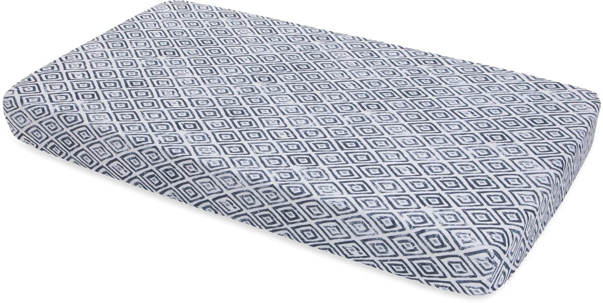 Little Unicorn Cotton Muslin Fitted Crib Sheet - Blue Topaz - UN0024