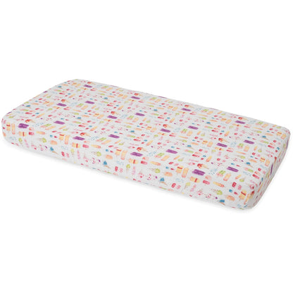 Little Unicorn Cotton Muslin Fitted Crib Sheet - Brain Freeze - UN0061