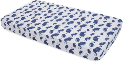 Little Unicorn Cotton Muslin Fitted Crib Sheet - Indie Elephant