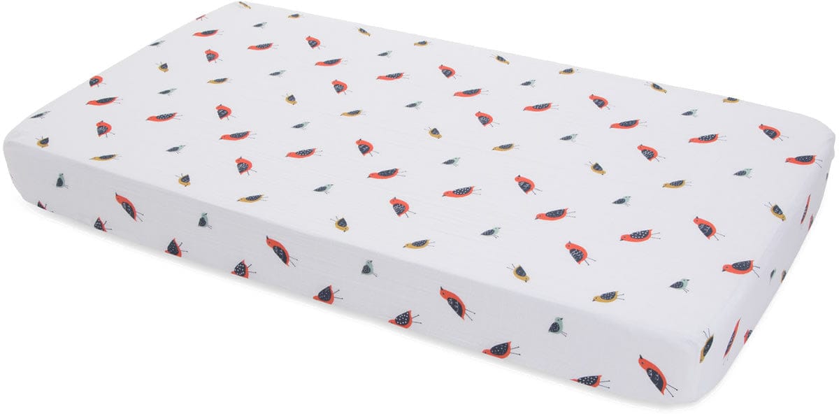 Little Unicorn Cotton Muslin Fitted Crib Sheet - Little Wings - UN0016