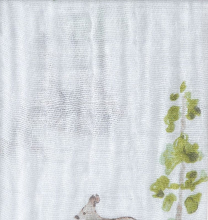 Little Unicorn Cotton Muslin Fitted Crib Sheet - Oh Deer - UN0042