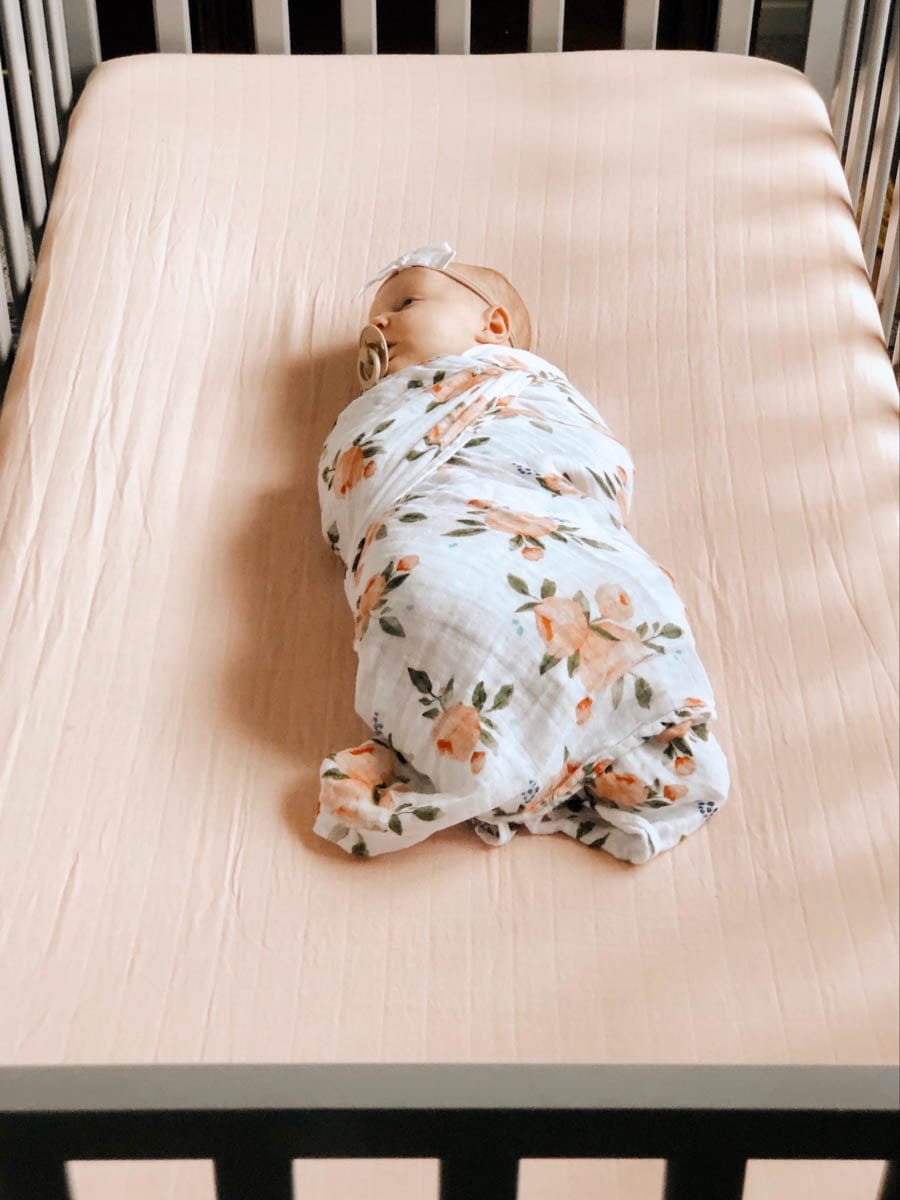 Little Unicorn Cotton Muslin Fitted Crib Sheet - Rose Petal - UN0063