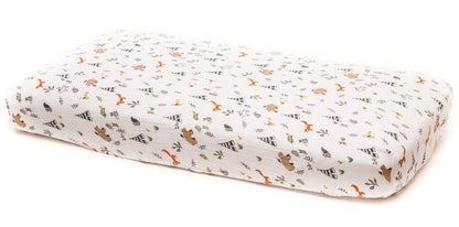 Little Unicorn Cotton Muslin Fitted Sheet - Forest Friends - UN0004