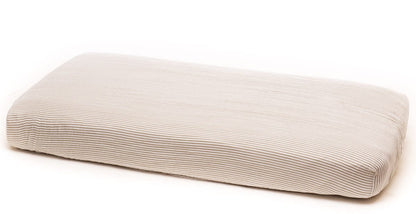 Little Unicorn Cotton Muslin Fitted Sheet - Grey Stripe - UN0002