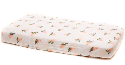 Little Unicorn Cotton Muslin Fitted Sheet - Watercolor Rose - UN0001