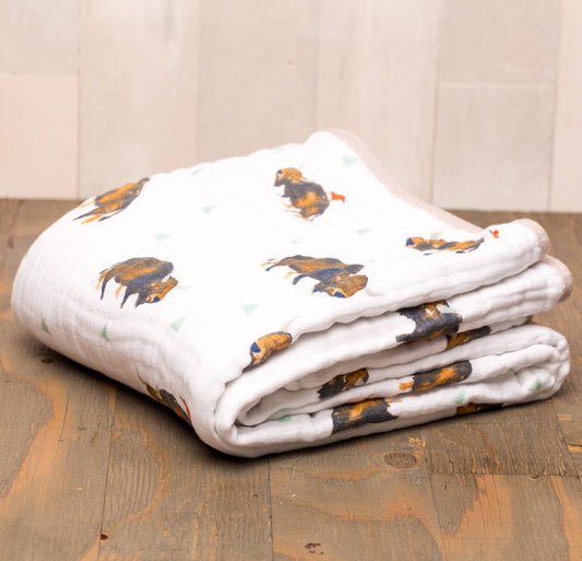 Little Unicorn Cotton Muslin Quilt - Bison - UB0215