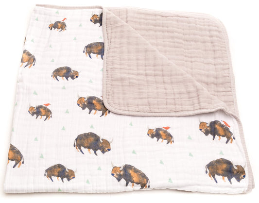 Little Unicorn Cotton Muslin Quilt - Bison - UB0215