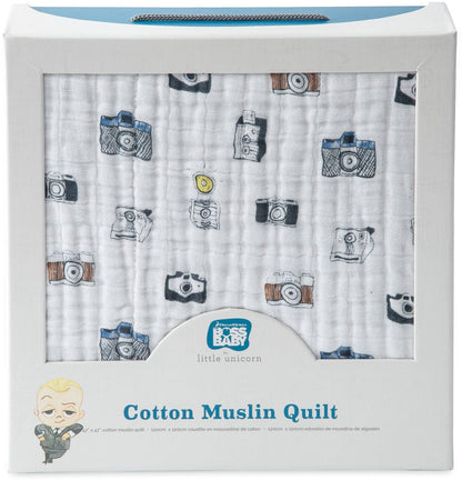 Little Unicorn Cotton Muslin Quilt - Camera - UD0244DW