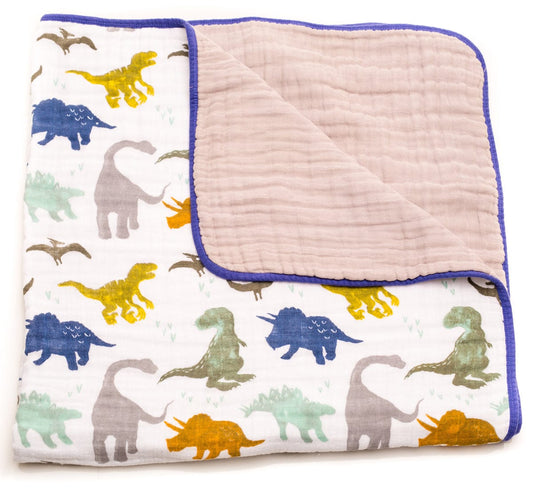 Little Unicorn Cotton Muslin Quilt - Dino Friends - UB0217