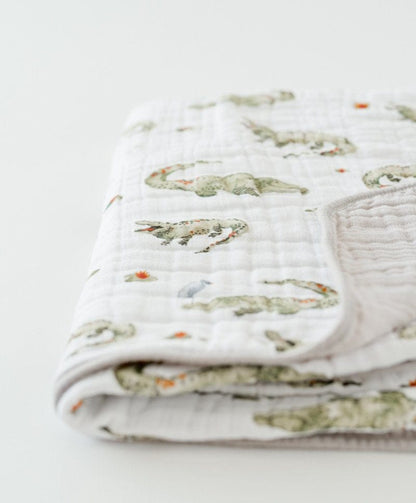 Little Unicorn Cotton Muslin Quilt - Gators - UB0229