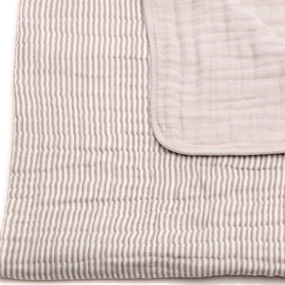 Little Unicorn Cotton Muslin Quilt - Grey Stripe - UB0207