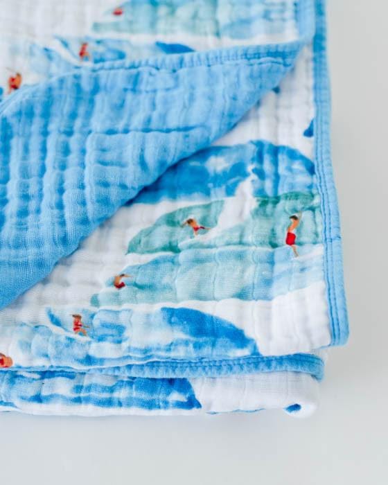 Little Unicorn Cotton Muslin Quilt - Surf - UB0238