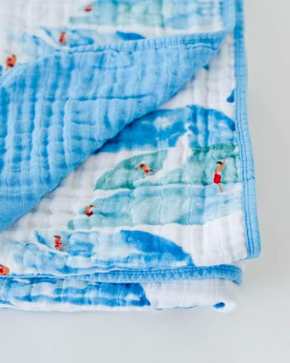 Little Unicorn Cotton Muslin Quilt - Surf - UB0238