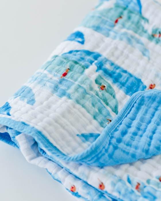 Little Unicorn Cotton Muslin Quilt - Surf - UB0238