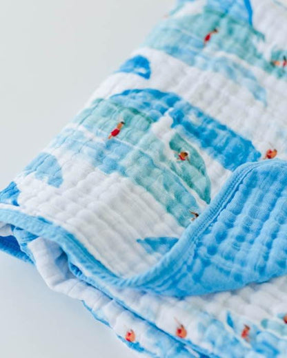 Little Unicorn Cotton Muslin Quilt - Surf - UB0238