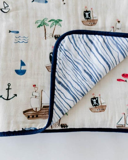 Little Unicorn Cotton Muslin Quilt - Treasure Map - UB0235