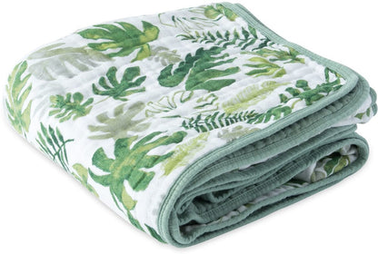 Little Unicorn Cotton Muslin Quilt - Tropical Leaf - UB0250