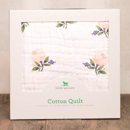 Little Unicorn Cotton Muslin Quilt - Watercolor Rose - UB0205