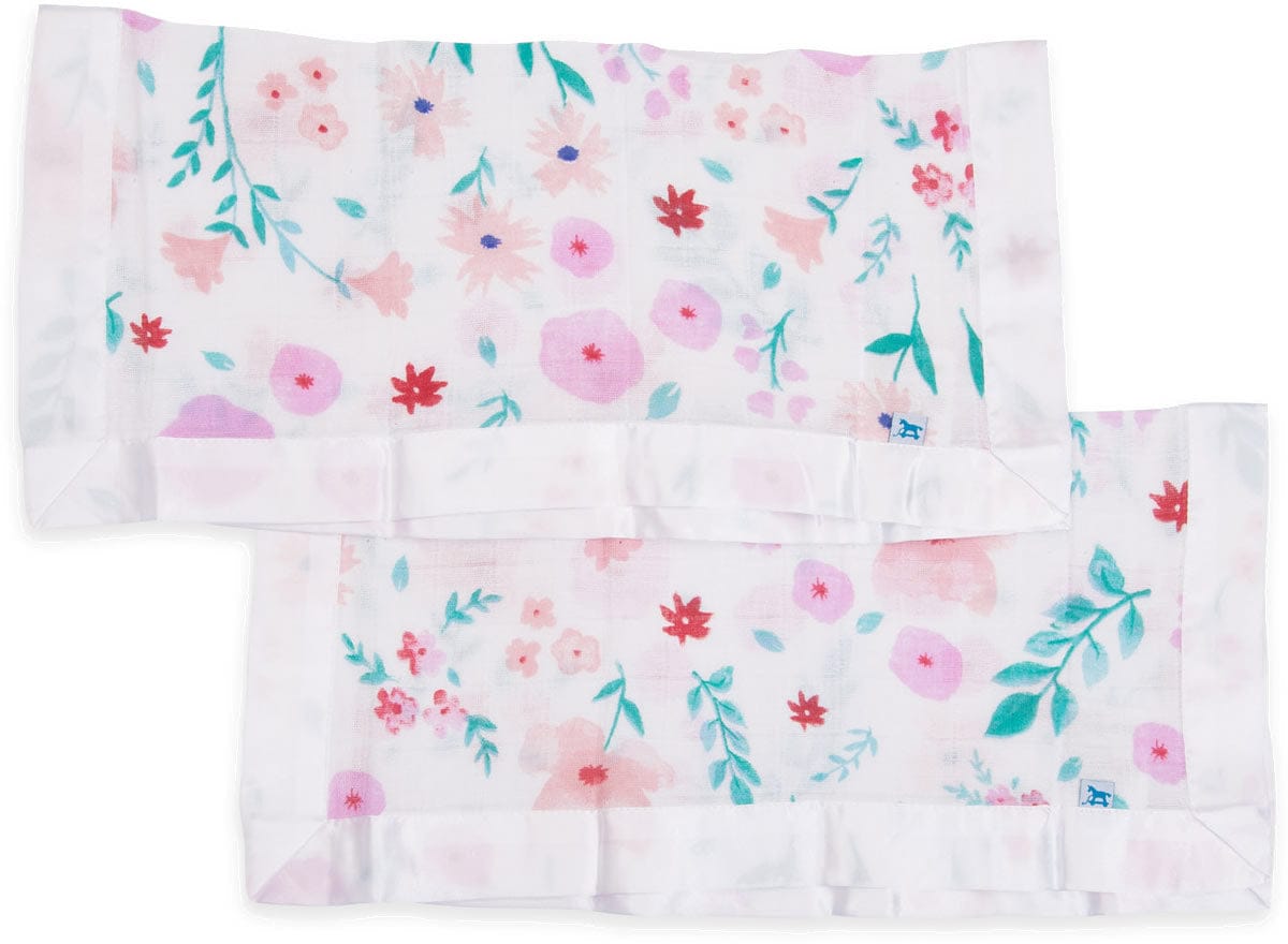 Little Unicorn Cotton Muslin Security Blanket, 2-Pack - Morning Glory - UB0312