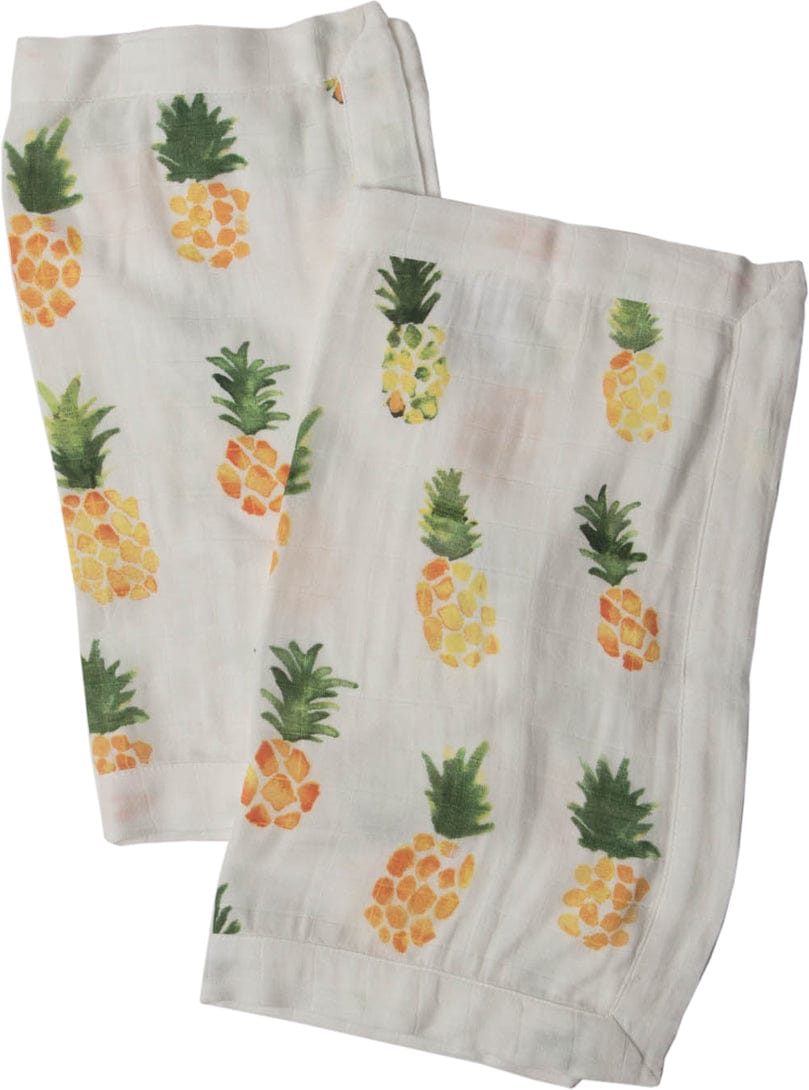 Little Unicorn Cotton Muslin Security Blanket, 2-Pack - Pineapple - UB0706