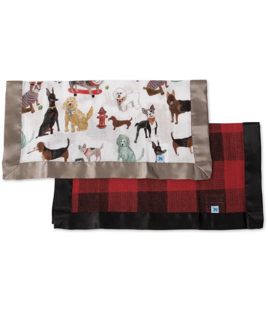 Little Unicorn Cotton Muslin Security Blanket, 2 Pack - Woof - UB0335