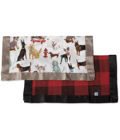 Little Unicorn Cotton Muslin Security Blanket, 2 Pack - Woof - UB0335