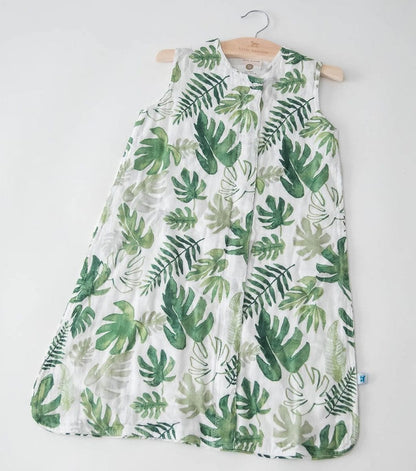 Little Unicorn Cotton Muslin Sleep Bag, Large - Tropical Leaf - UC0207L
