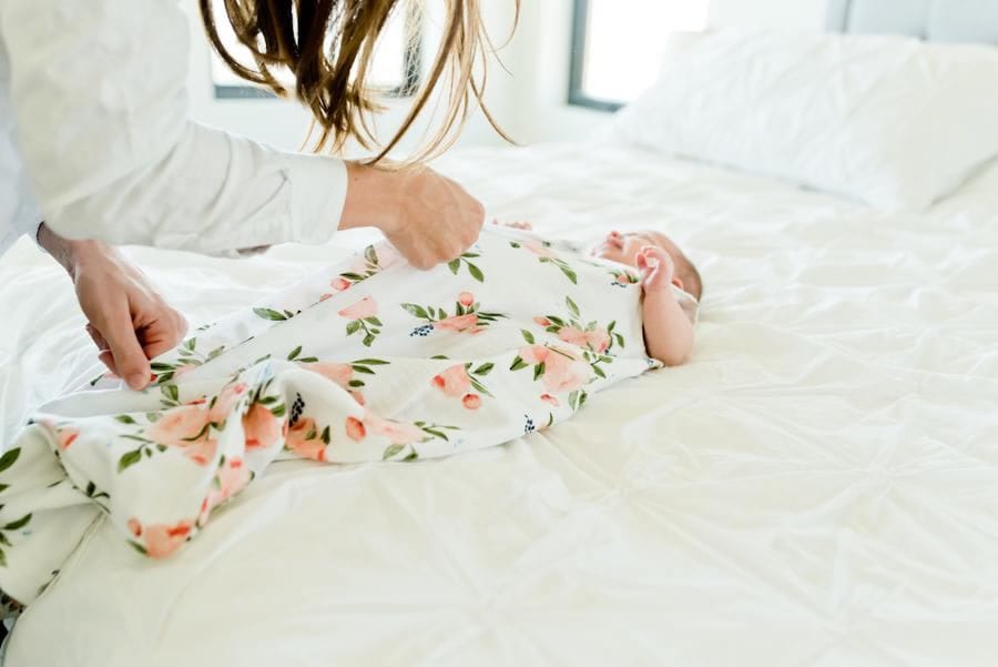 Little Unicorn Cotton Muslin Sleep Bag, Large - Watercolor Roses - UC0202L
