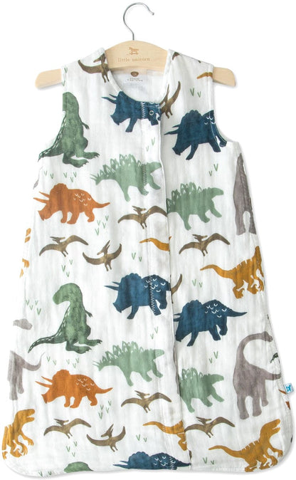 Little Unicorn Cotton Muslin Sleep Bag, Small - Dino Friends - UC0008S