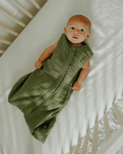 Little Unicorn Cotton Muslin Sleep Bag, Small - Fern - UC0023S