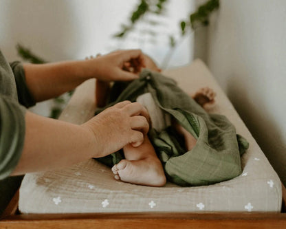 Little Unicorn Cotton Muslin Sleep Bag, Small - Fern - UC0023S