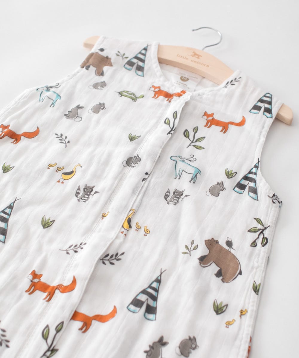 Little Unicorn Cotton Muslin Sleep Bag, Small - Forest Friends - UC0000S
