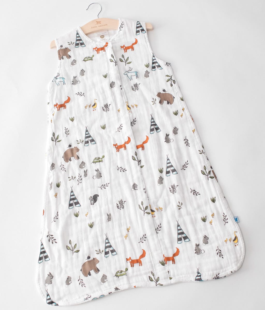 Little Unicorn Cotton Muslin Sleep Bag, Small - Forest Friends - UC0000S