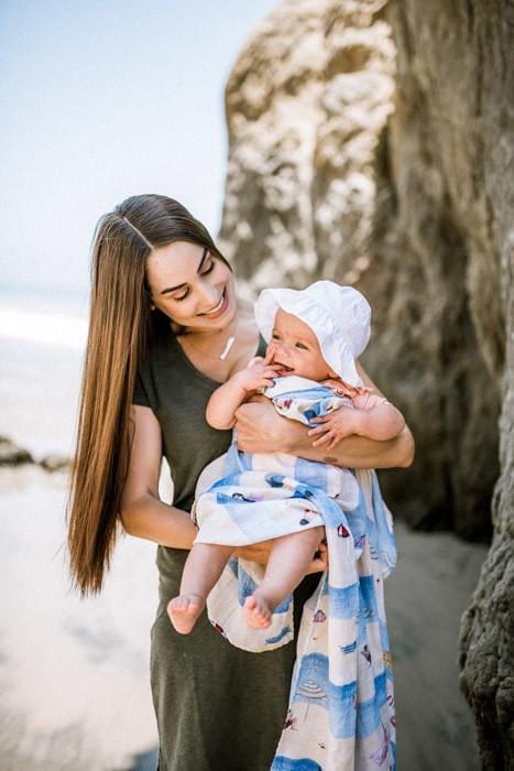 Little Unicorn Cotton Muslin Swaddle 3-Pack - Beach - UB0024