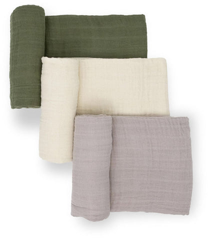 Little Unicorn Cotton Muslin Swaddle 3 Pack - Fern 2 - UB0058