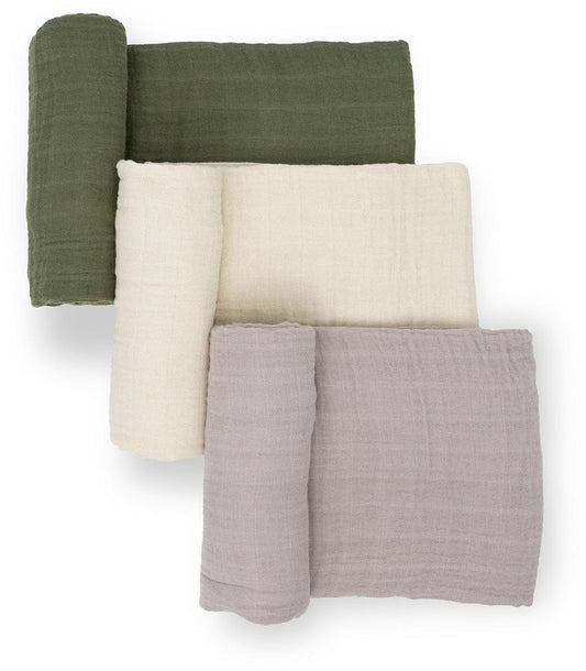 Little Unicorn Cotton Muslin Swaddle 3 Pack - Fern 2 - UB0058