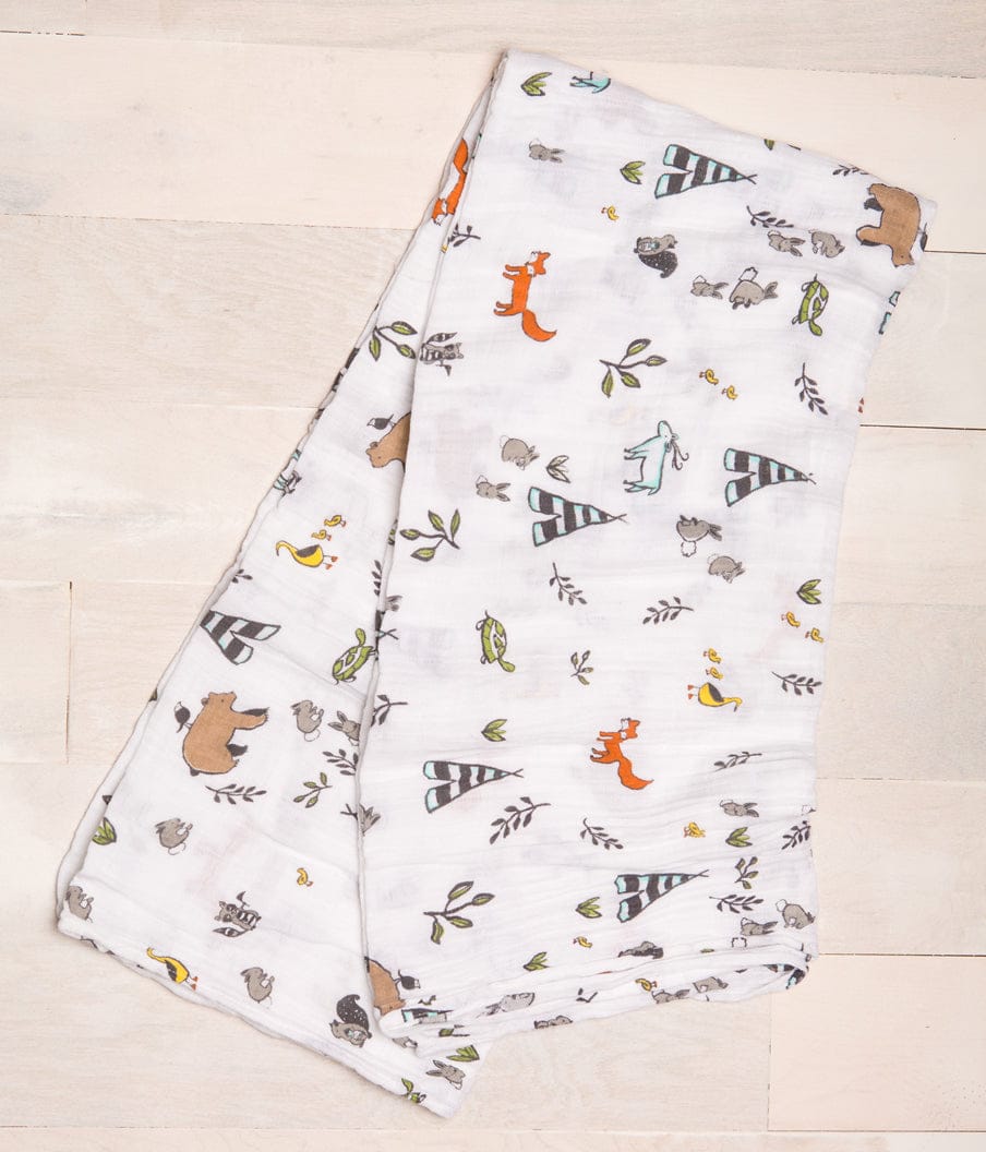 Little Unicorn Cotton Muslin Swaddle 3-pack - Forest Friends - UB0002