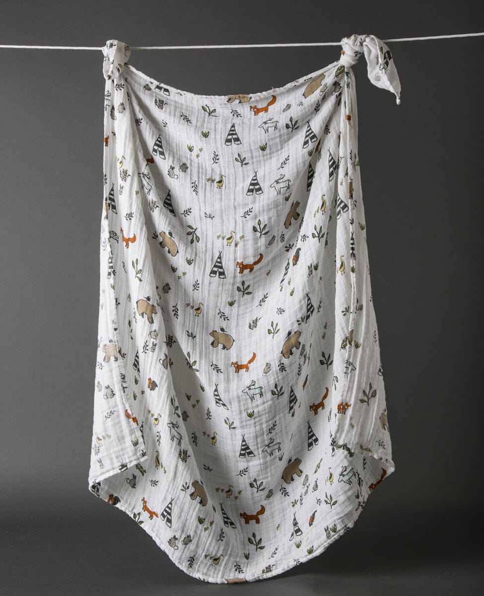 Little Unicorn Cotton Muslin Swaddle 3-pack - Forest Friends - UB0002