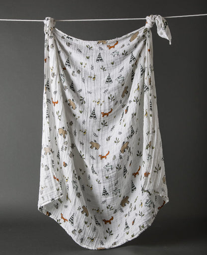 Little Unicorn Cotton Muslin Swaddle 3-pack - Forest Friends - UB0002
