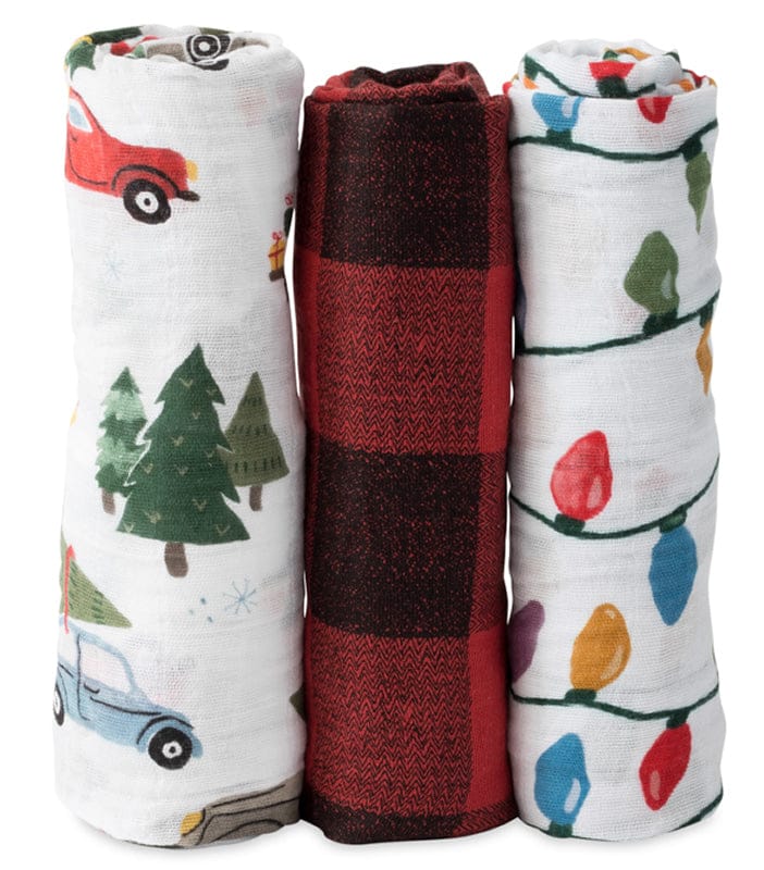 Little Unicorn Cotton Muslin Swaddle 3 Pack - Holiday Haul - UB0027