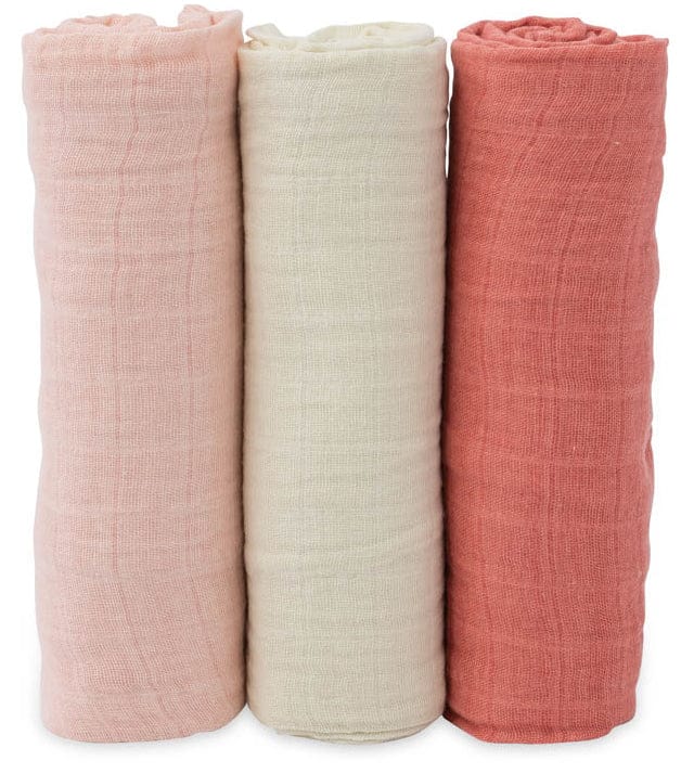 Little Unicorn Cotton Muslin Swaddle 3 Pack - Rose Petal Set - UB0041